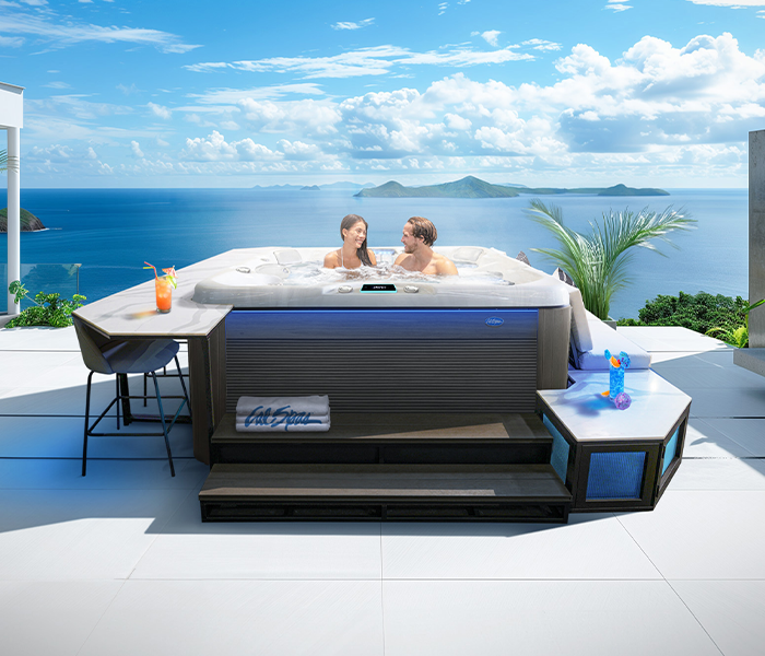 Calspas hot tub being used in a family setting - St Joseph